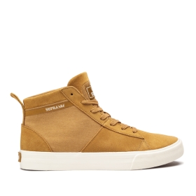 Supra Mens STACKS MID High Top Shoes Tan/bone | US-70988